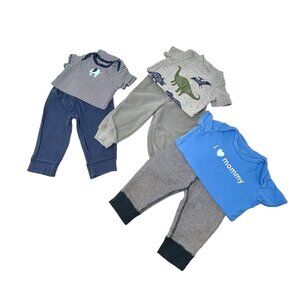 Baby Boy's Outfits - 2‎ Sweatpants, I Knit Leggings, 3 Bodysuits - Size 9 Months
